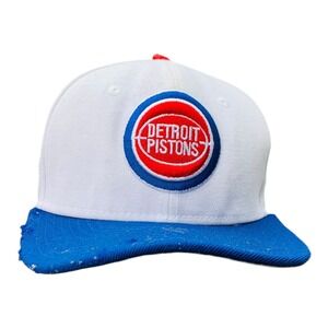 Vintage 90s Detroit Pistons Snapback Hat Cap Youngan NBA Official Bad Boys READ